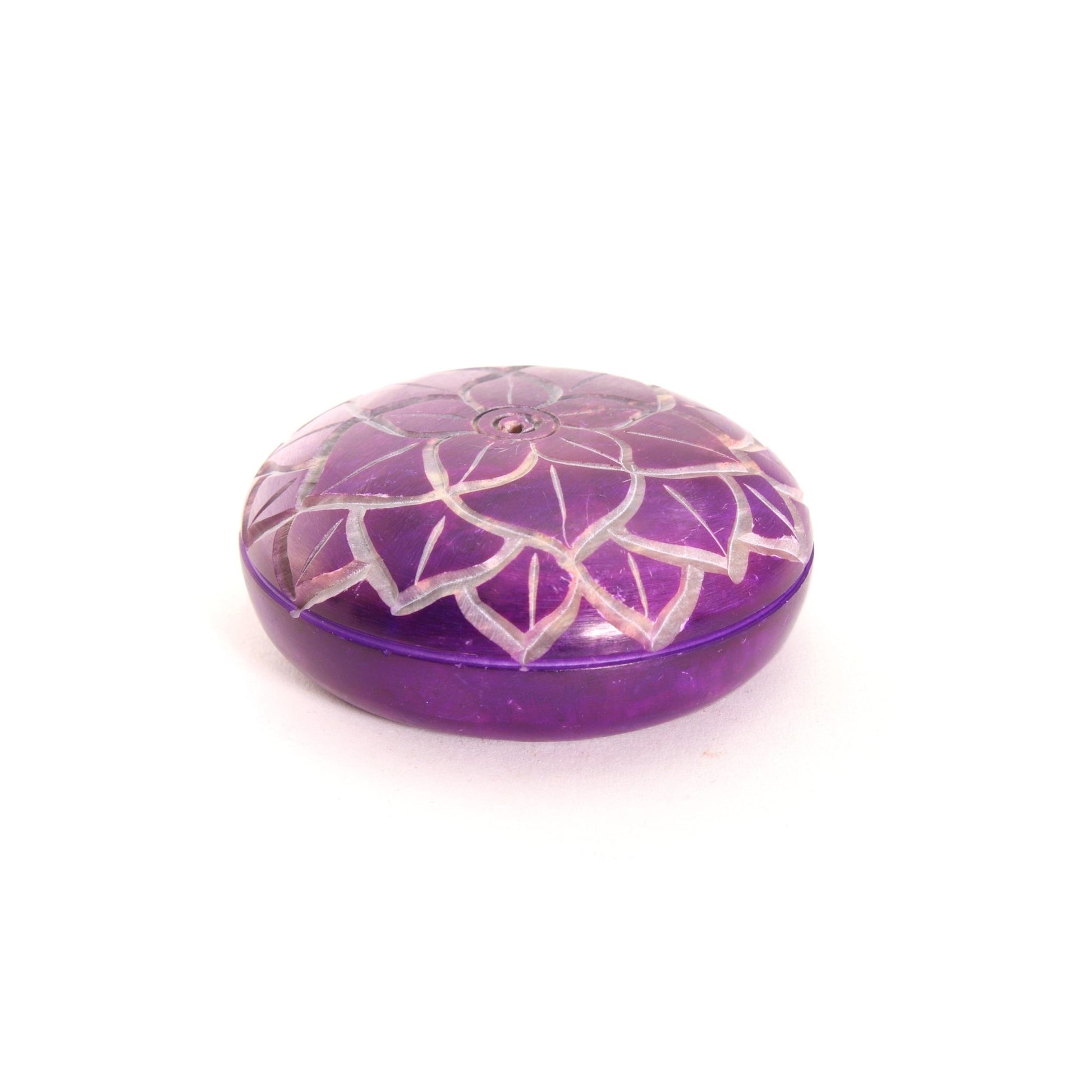 Incense Burner - Soapstone Pebble Crown Chakra Sahasrara 2.5" - Tree Spirit Wellness