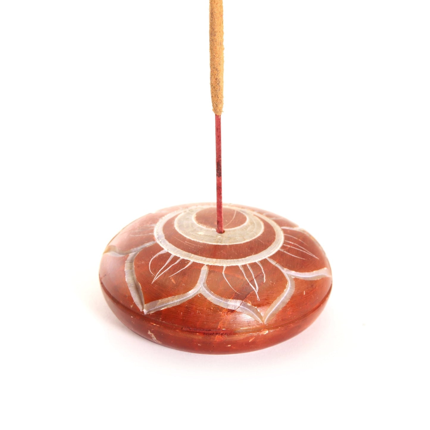 Incense Burner - Soapstone Pebble Sacral Chakra Svadhishtana 2.5" - Tree Spirit Wellness