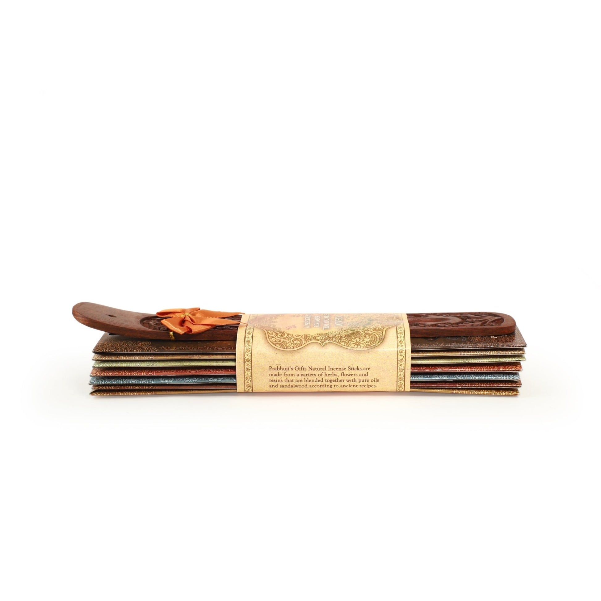 Incense Gift Set - Flat Burner + 7 Harmony Incense Stick & greeting A Precious Reminder that You are Loved - Tree Spirit Wellness