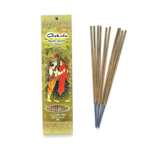 Incense Sticks Gokula - Myrrh, Vanilla, and Tulsi - Tree Spirit Wellness