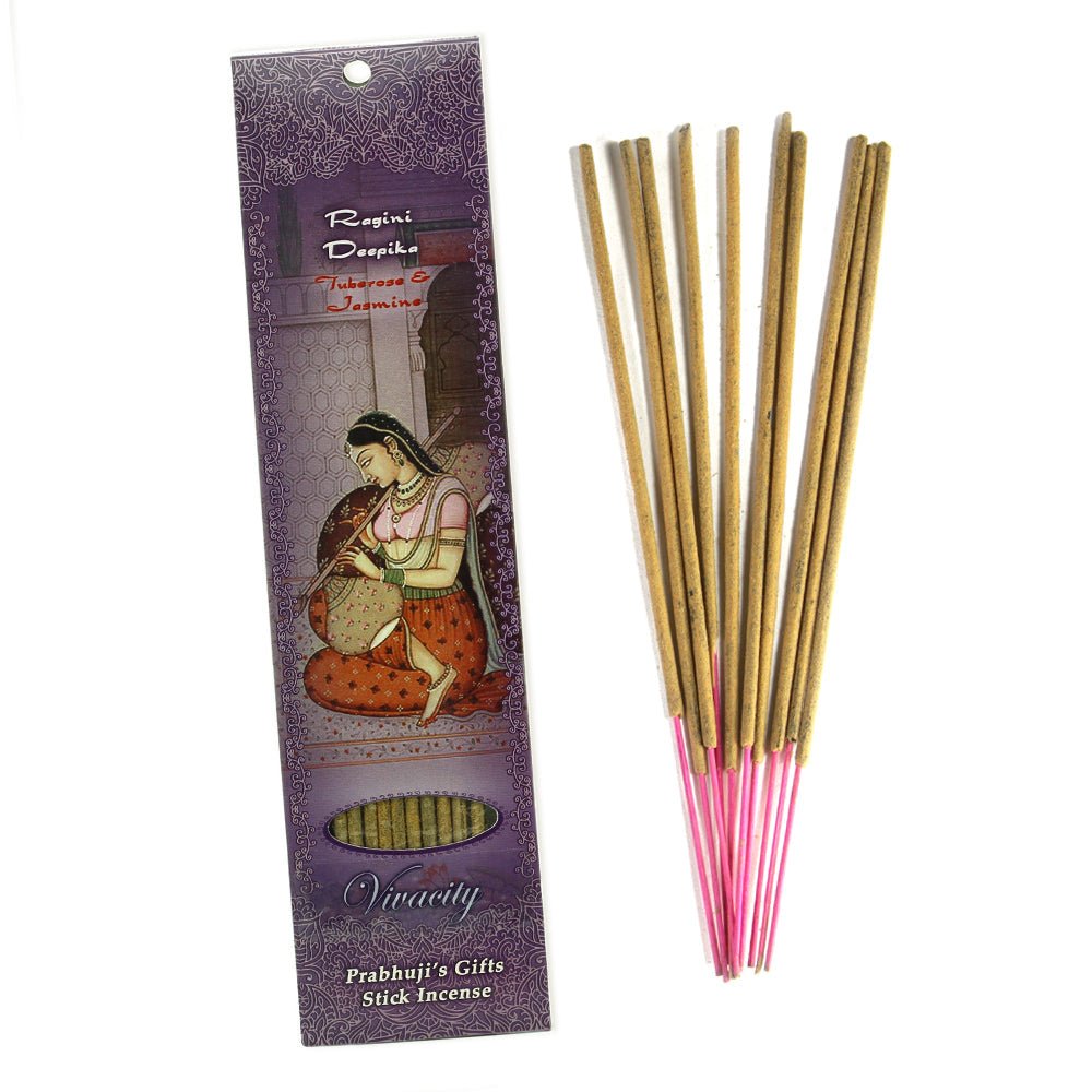 Incense Sticks Ragini Deepika - Tuberose and Jasmine - Vivacity - Tree Spirit Wellness