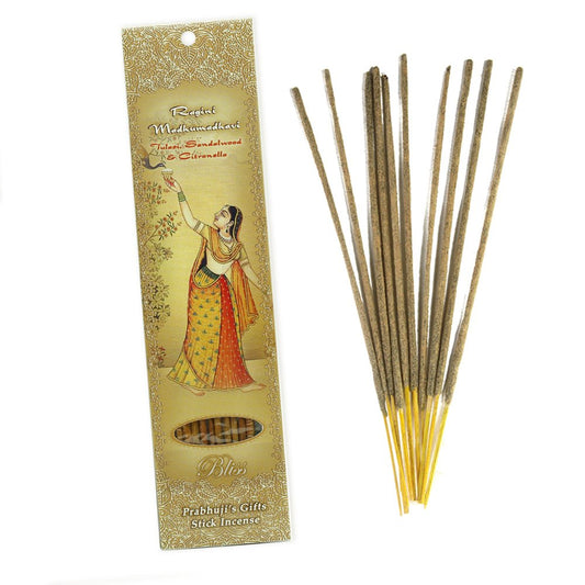 Incense Sticks Ragini Madhumadhavi - Tulasi, Sandalwood, and Citronella - Bliss - Tree Spirit Wellness