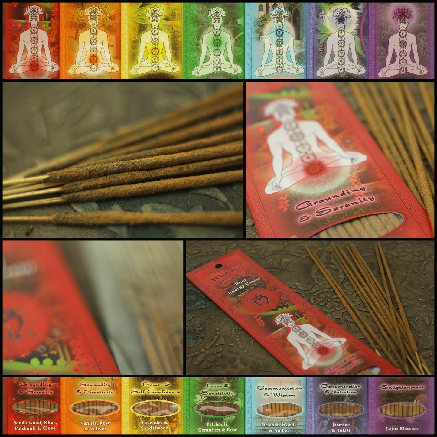 Incense Sticks Root Chakra Muladhara - Grounding and Serenity - Tree Spirit Wellness