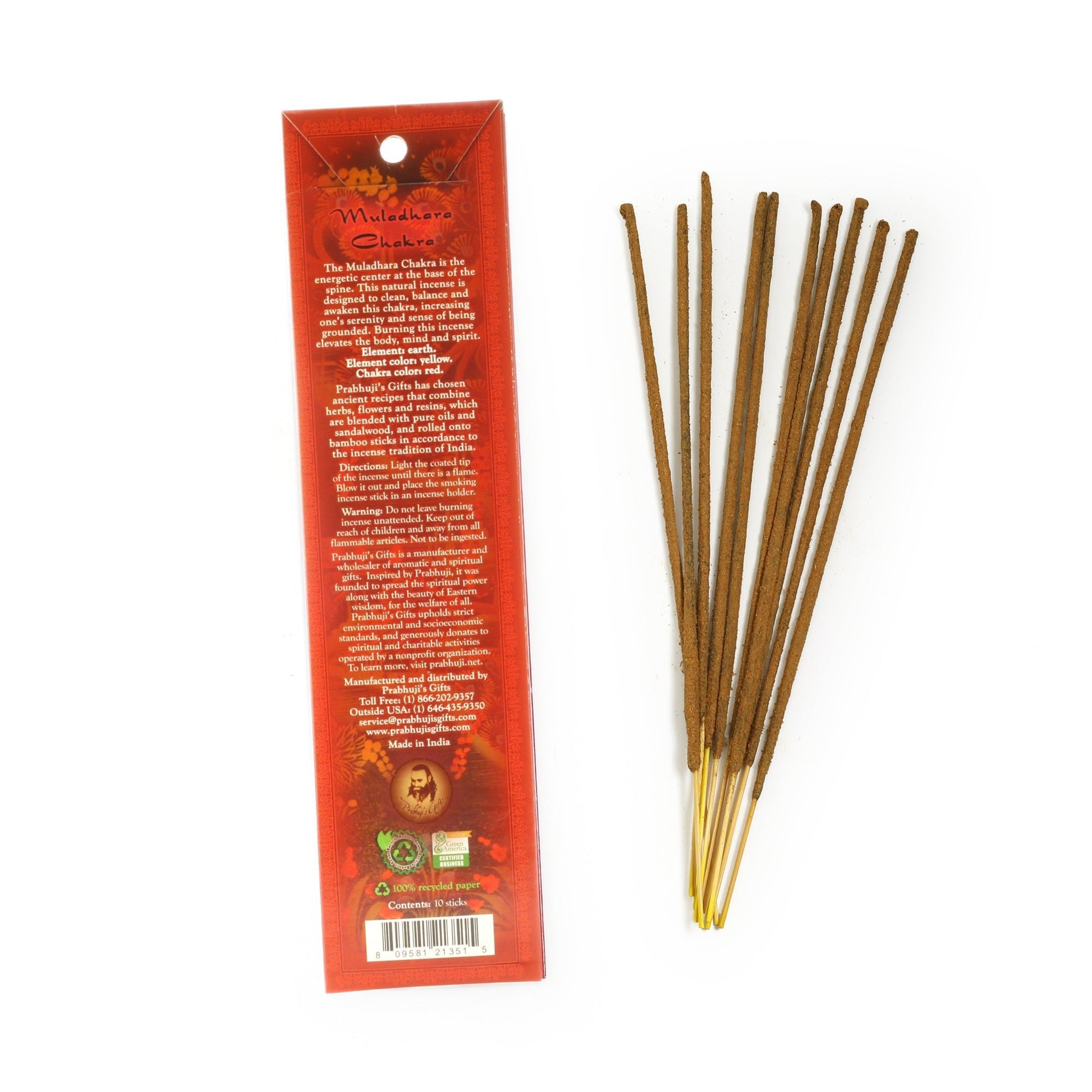 Incense Sticks Root Chakra Muladhara - Grounding and Serenity - Tree Spirit Wellness