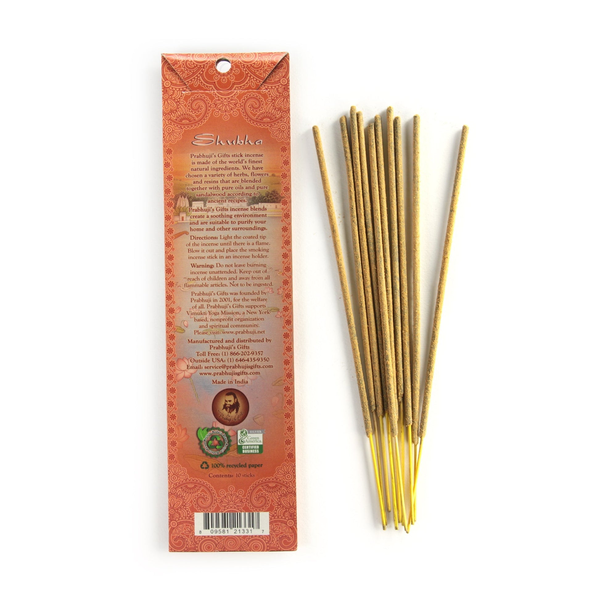 Incense Sticks Shubha - Jasmine, Lavender, and Rose Lily - Tree Spirit Wellness