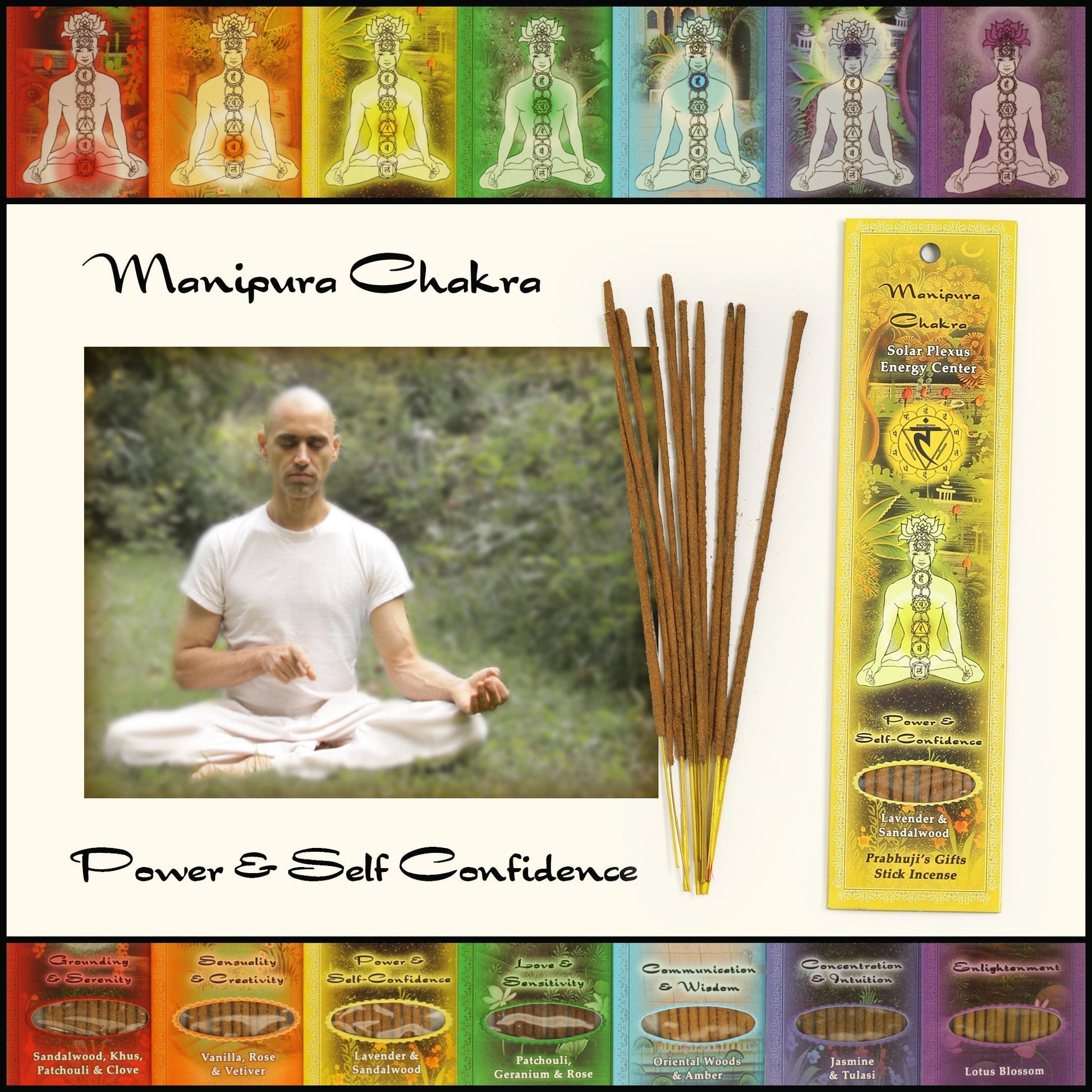 Incense Sticks Solar Plexus Chakra Manipura - Power and Self-confidence - Tree Spirit Wellness