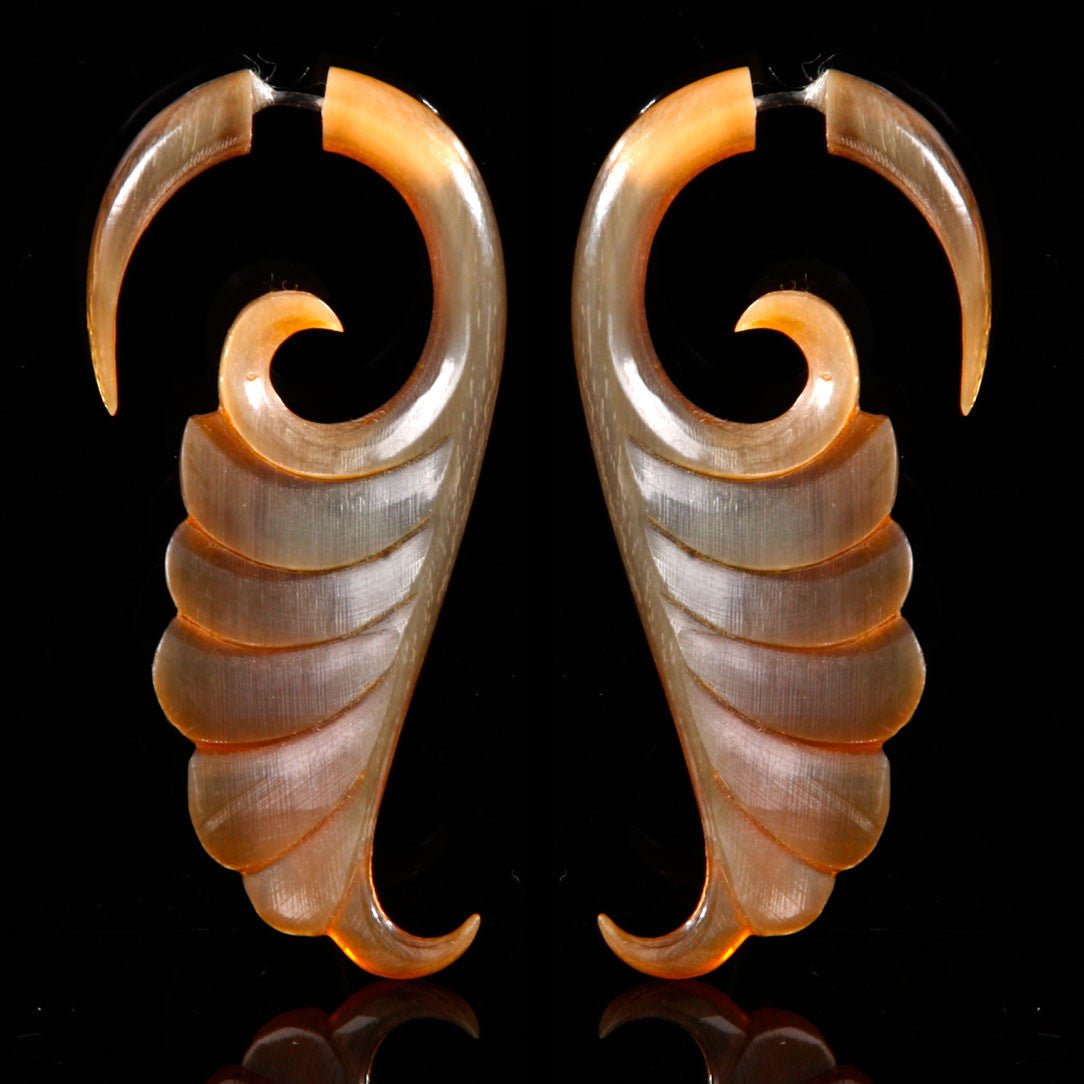 Last Pair! Amber Wings - Horn - Tree Spirit Wellness