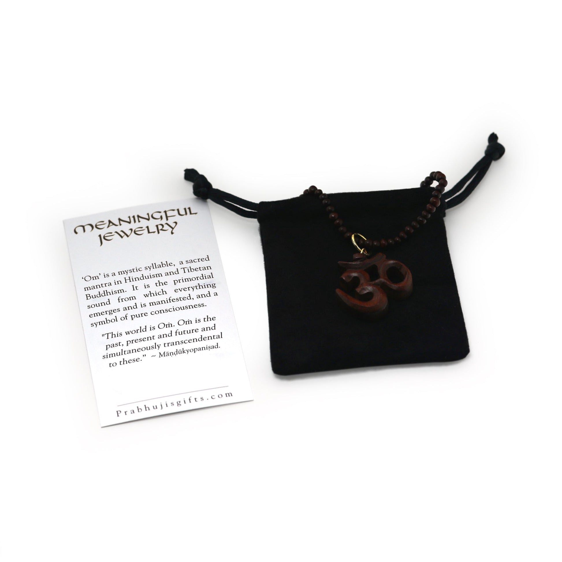 Meaningful Jewelry – Rosewood OM Necklace - Tree Spirit Wellness