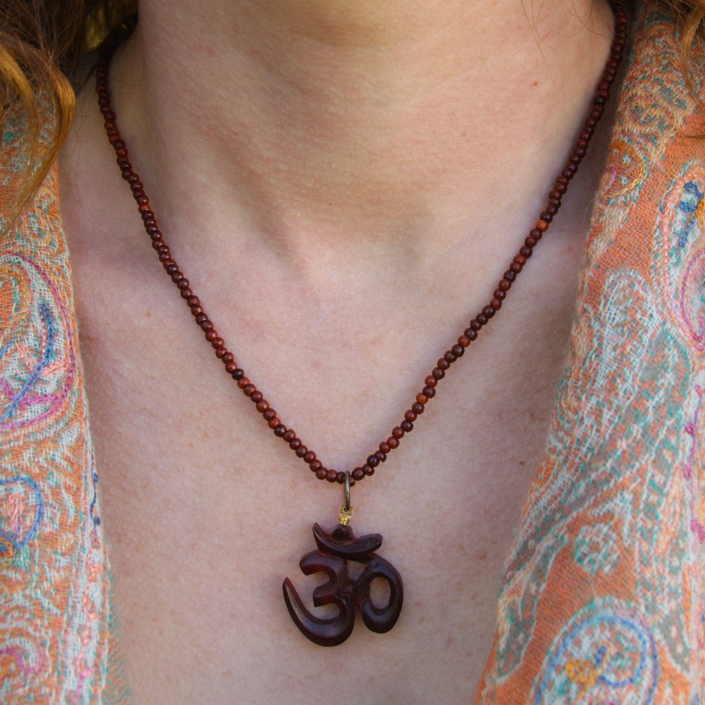 Meaningful Jewelry – Rosewood OM Necklace - Tree Spirit Wellness