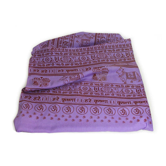 Meditation Yoga Prayer Shawl - Maha Mantra - Purple Large - Tree Spirit Wellness