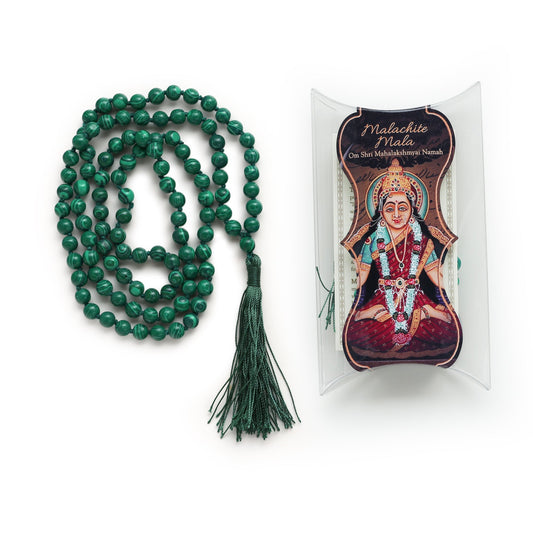 Prayer Mala Beads - Man-made Malachite - 108 Prayer Beads - Tree Spirit Wellness