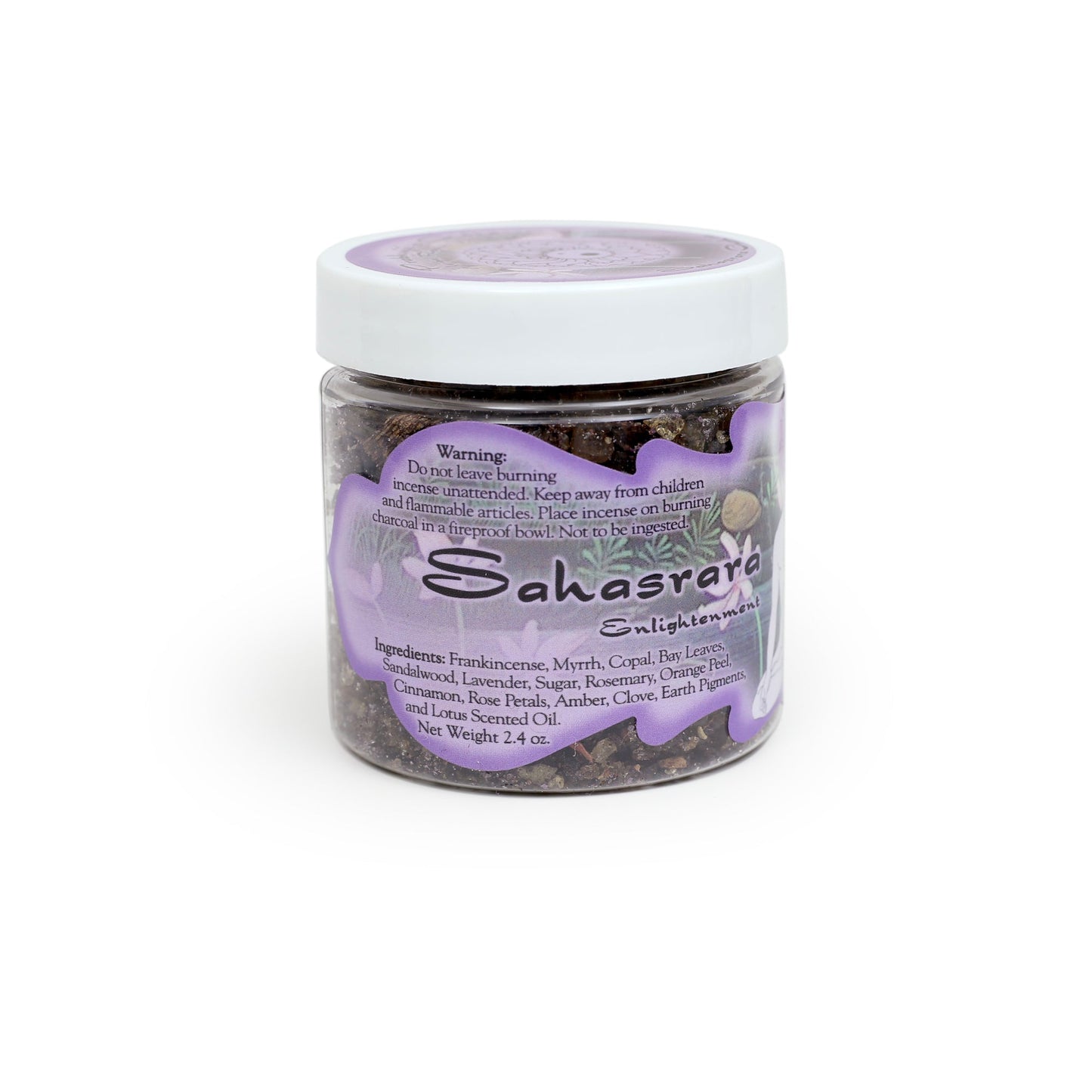 Resin Incense Crown Chakra Sahasrara - Enlightenment - 2.4oz jar - Tree Spirit Wellness