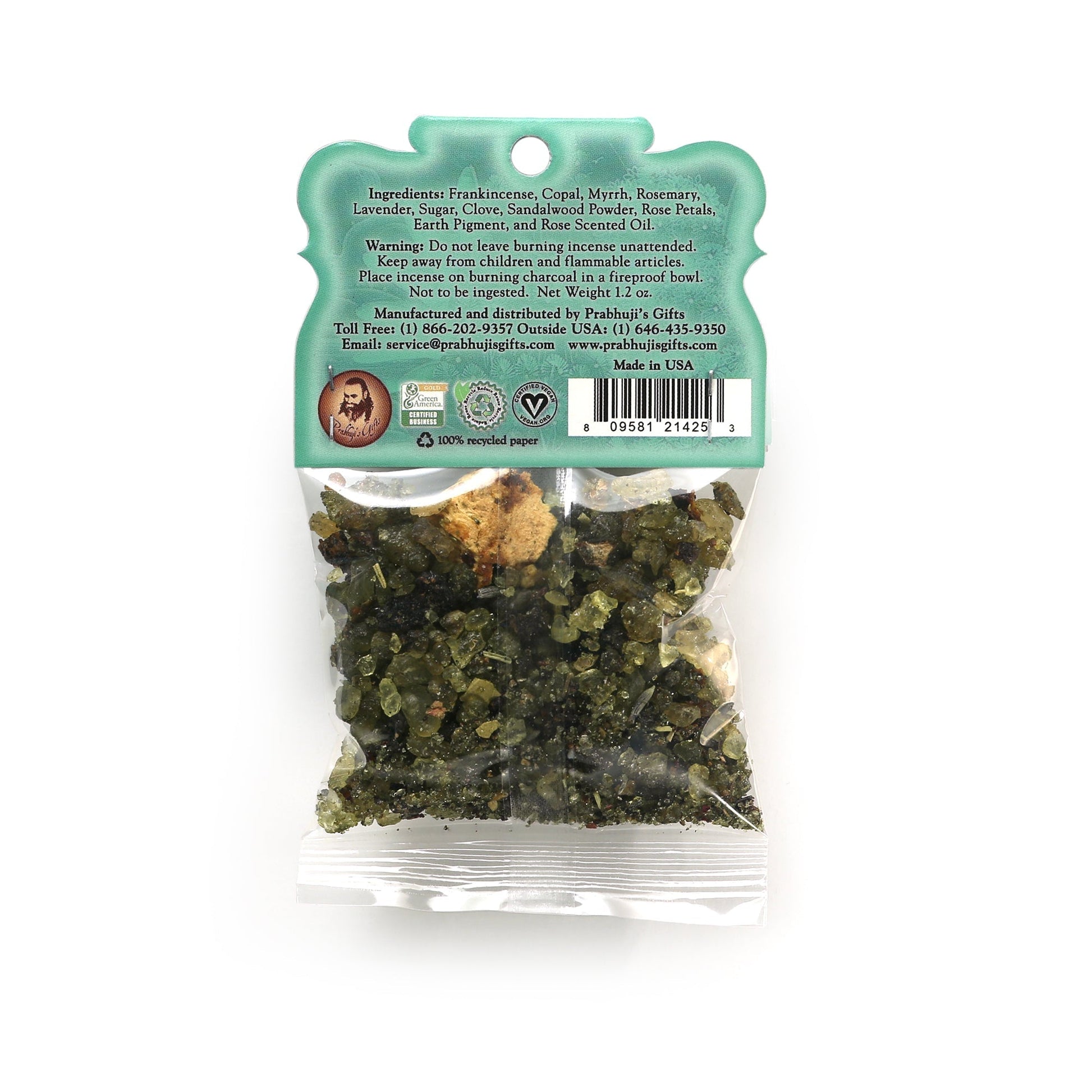 Resin Incense Heart Chakra Anahata - Love and Sensitivity - 1.2oz bag - Tree Spirit Wellness