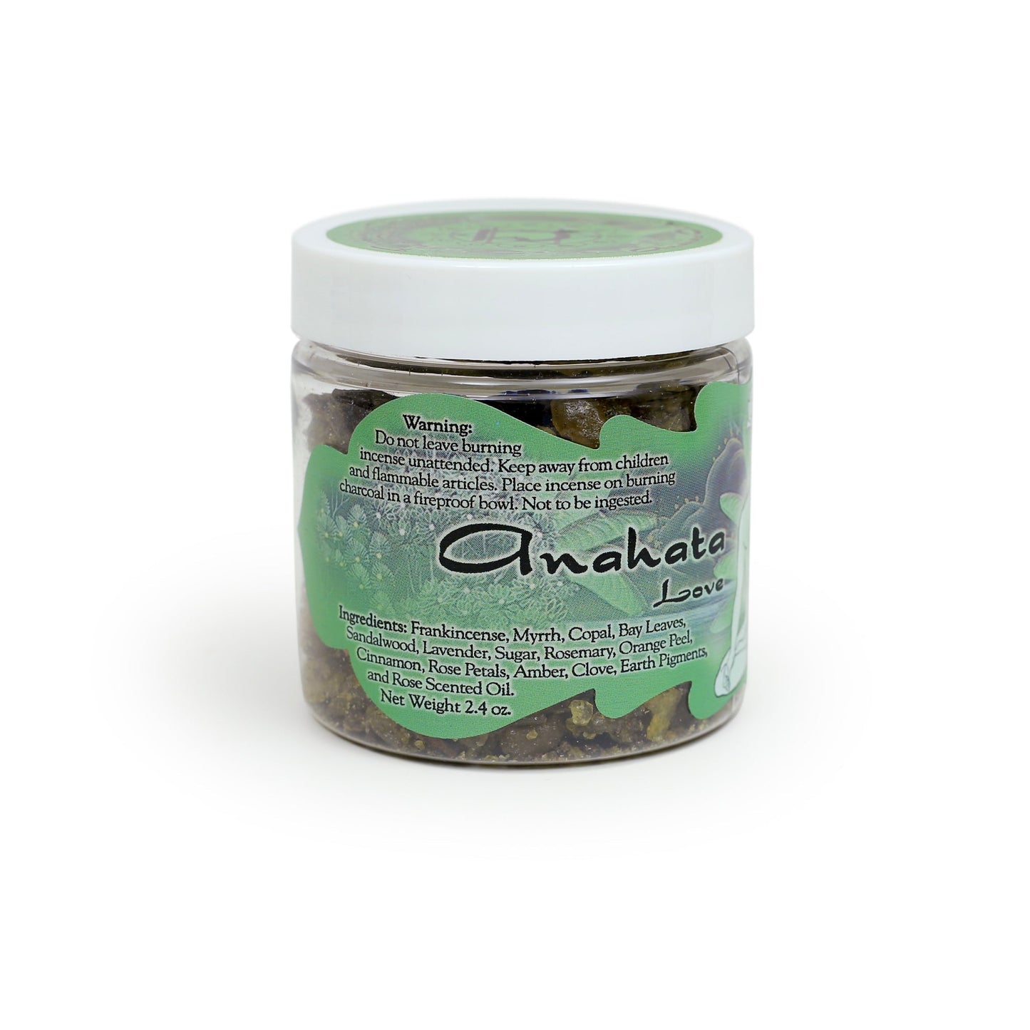 Resin Incense Heart Chakra Anahata - Love and Sensitivity - 2.4oz jar - Tree Spirit Wellness