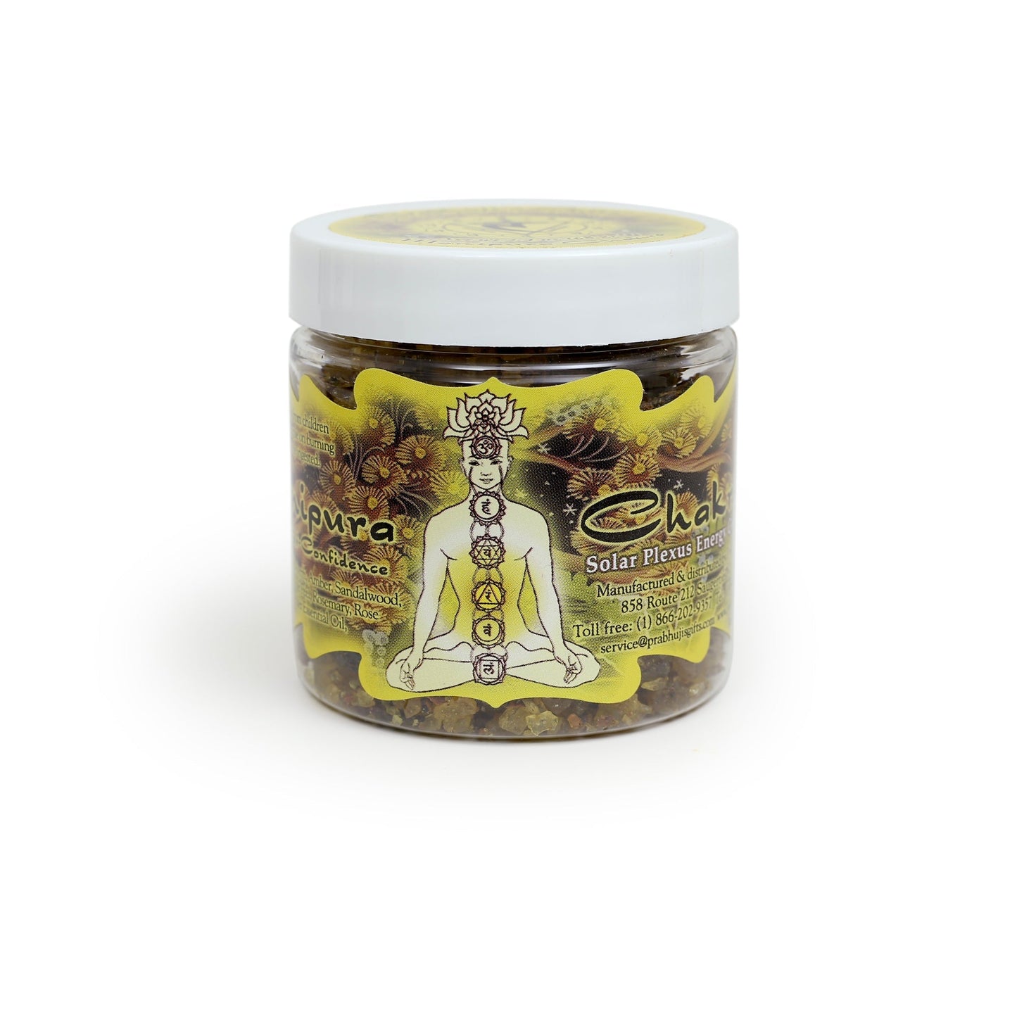 Resin Incense Solar Plexus Chakra Manipura - Self-confidence and Transformation - 2.4oz jar - Tree Spirit Wellness