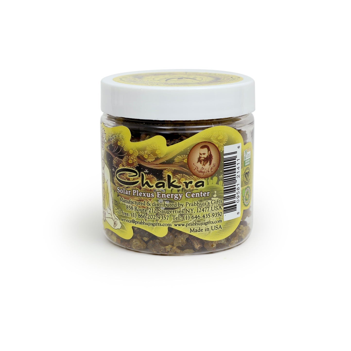 Resin Incense Solar Plexus Chakra Manipura - Self-confidence and Transformation - 2.4oz jar - Tree Spirit Wellness