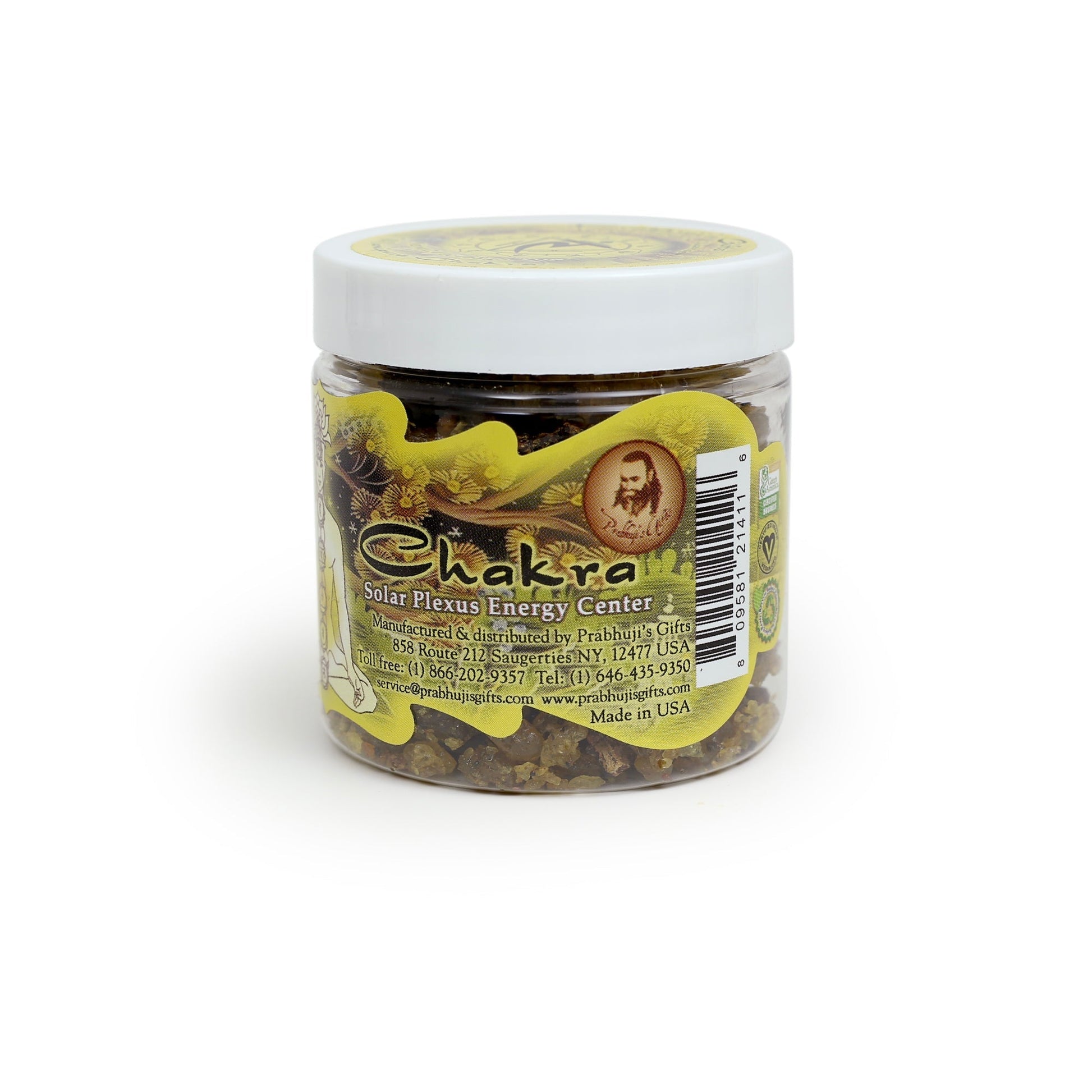 Resin Incense Solar Plexus Chakra Manipura - Self-confidence and Transformation - 2.4oz jar - Tree Spirit Wellness