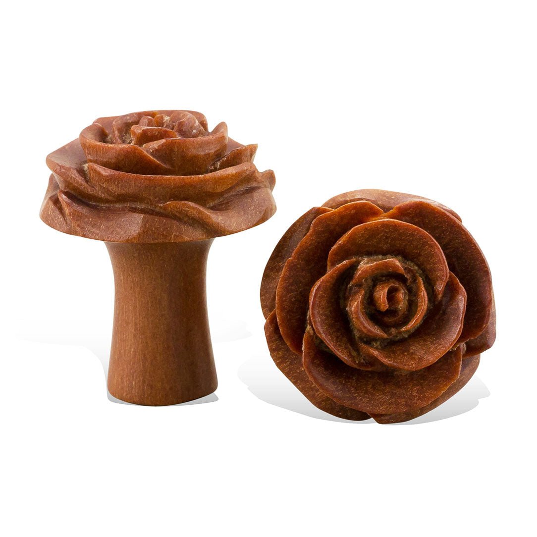 Rose Plugs - Tan Wood - Tree Spirit Wellness