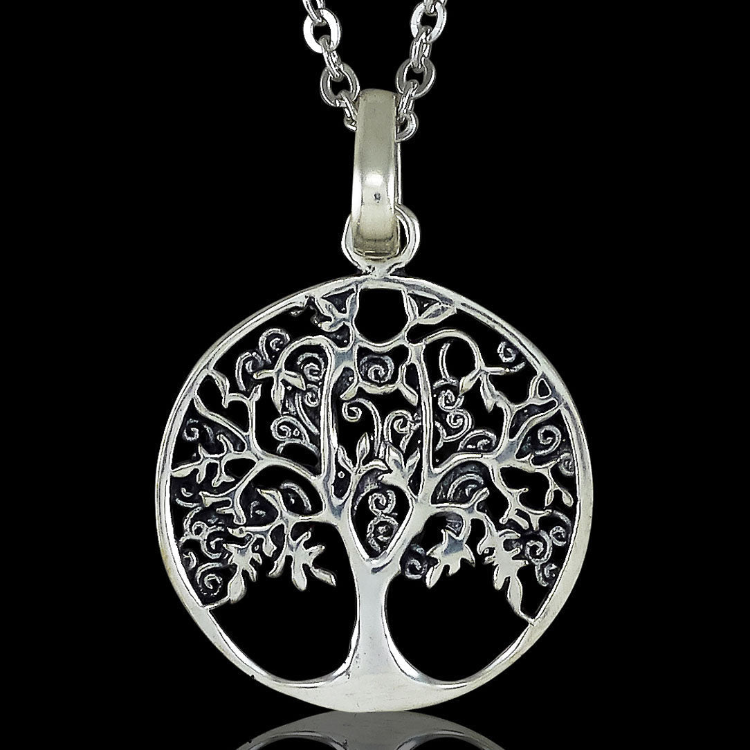 Sacred Tree - Silver Pendant - Tree Spirit Wellness