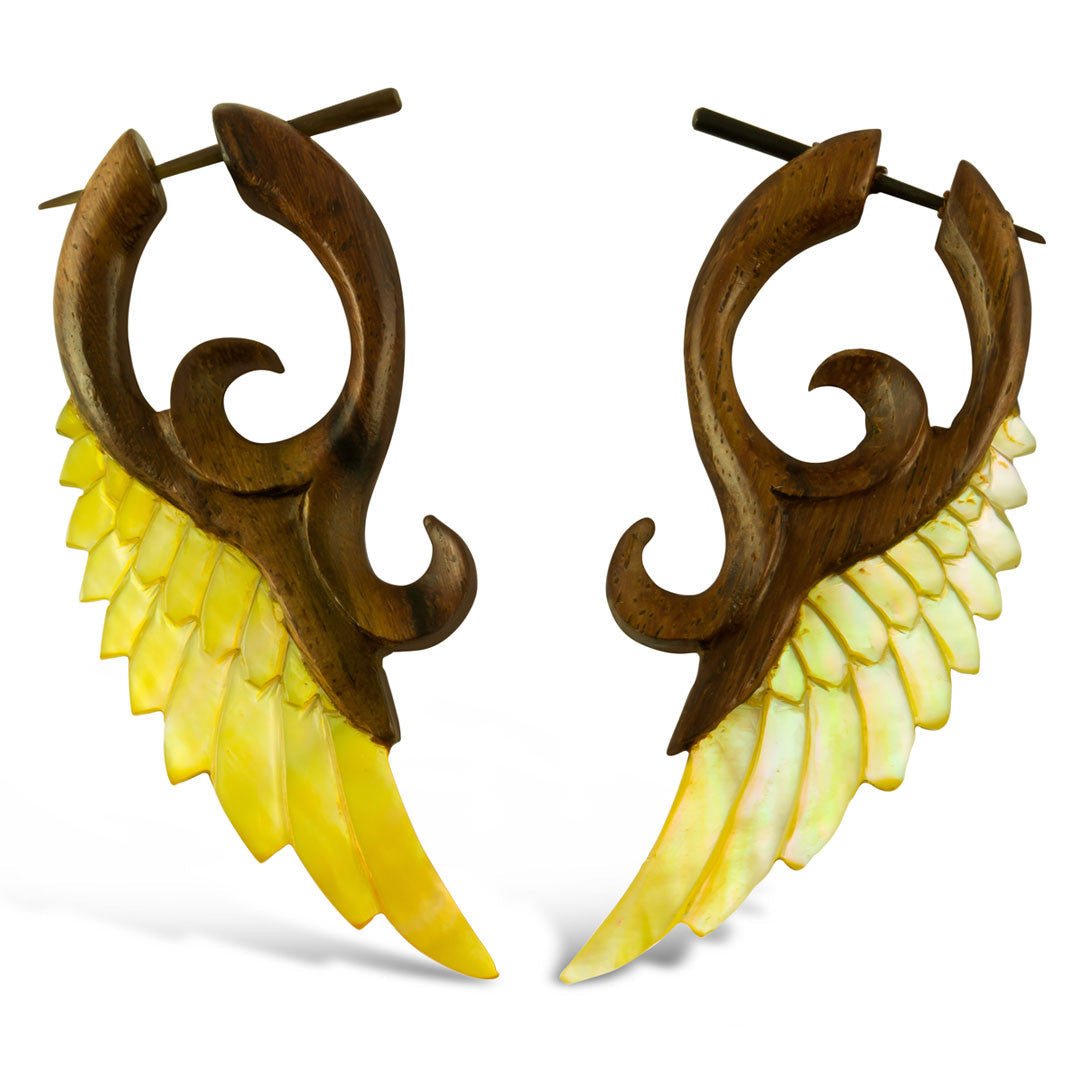 Shell Wings - Wood - Tree Spirit Wellness