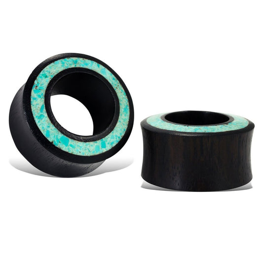 TURQUOISE RIM TUNNELS freeshipping - Tree Spirit Wellness