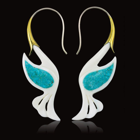 Turquoise Swans - Bone - Tree Spirit Wellness