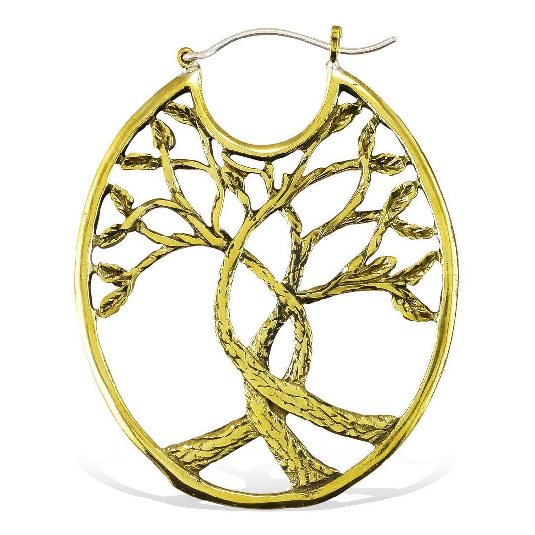 Twisted Tree Hoops - Silver Posts - Tree Spirit Wellness
