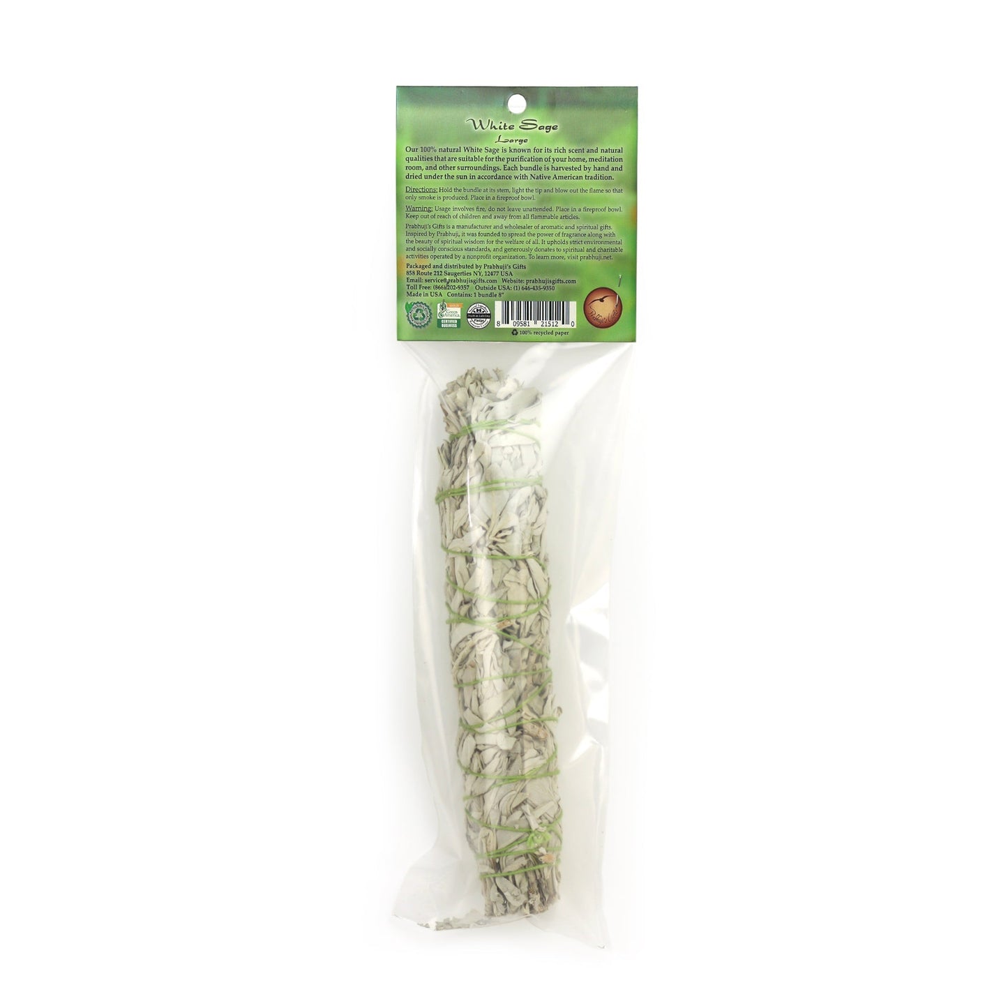 White Sage Smudge Stick - Large Bundle (8"-9.5") - Tree Spirit Wellness